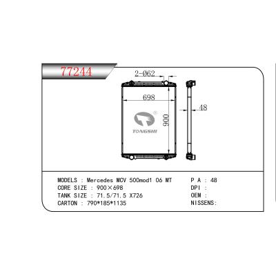 適用于 Mercedes MCV 500mod1 06 MT 散熱器